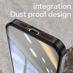 For iPhone 13 6.1 inch TPU Case WANLONFENG Shockproof Clear Phone Cover with Tempered Glass Film - TechGearPal