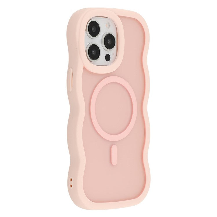 For iPhone 14 Pro Case Compatible with MagSafe TPU + PC Phone Back Cover Skin Touch Wave Shape - TechGearPal
