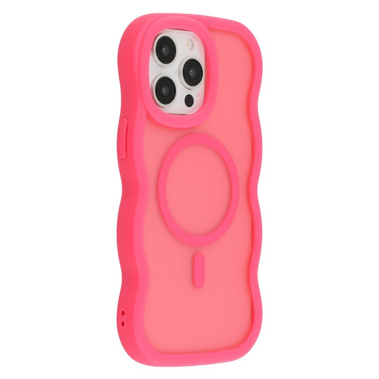For iPhone 14 Pro Case Compatible with MagSafe TPU + PC Phone Back Cover Skin Touch Wave Shape - TechGearPal