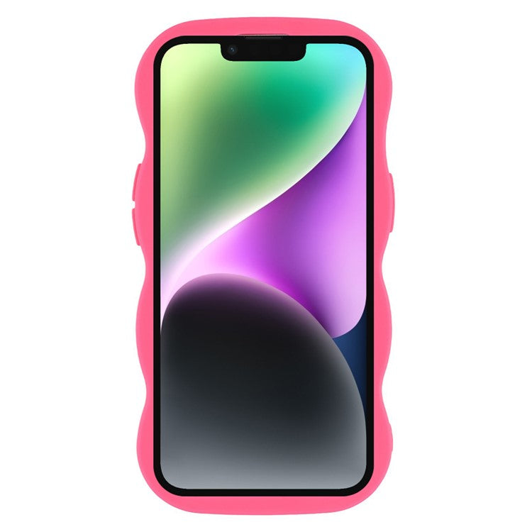 For iPhone 14 Case Compatible with MagSafe TPU + PC Phone Back Cover Skin Touch Wave Shape - TechGearPal