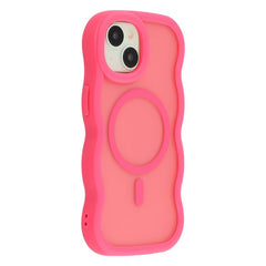 For iPhone 14 Case Compatible with MagSafe TPU + PC Phone Back Cover Skin Touch Wave Shape - TechGearPal