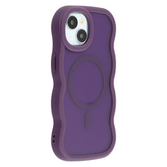For iPhone 14 Case Compatible with MagSafe TPU + PC Phone Back Cover Skin Touch Wave Shape - TechGearPal