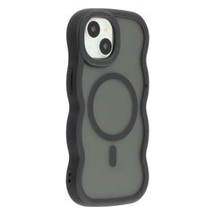 For iPhone 14 Case Compatible with MagSafe TPU + PC Phone Back Cover Skin Touch Wave Shape - TechGearPal