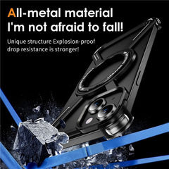 For iPhone 15 Plus  /  14 Plus Bumper Cases Borderless Metal Frame Cover Compatible with MagSafe Kickstan - TechGearPal