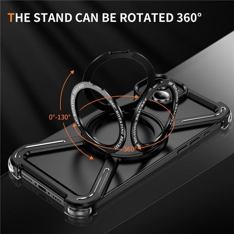 For iPhone 15 Plus  /  14 Plus Bumper Cases Borderless Metal Frame Cover Compatible with MagSafe Kickstan - TechGearPal