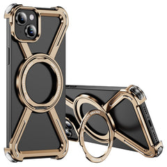 For iPhone 15 Plus  /  14 Plus Bumper Cases Borderless Metal Frame Cover Compatible with MagSafe Kickstan - TechGearPal