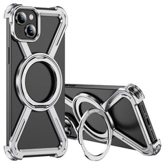 For iPhone 15 Plus  /  14 Plus Bumper Cases Borderless Metal Frame Cover Compatible with MagSafe Kickstan - TechGearPal