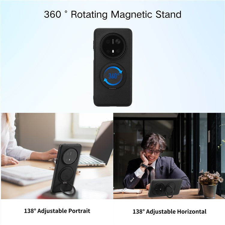 VILI TCY for Huawei Mate 70 Magnetic Phone Case with Rotary Kickstand PC TPU Back Cover - TechGearPal