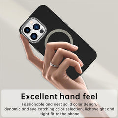 For iPhone 13 Pro Case Compatible with MagSafe TPU + PET Phone Cover with Rhinestone Decor Lens Frame - TechGearPal