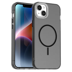 For iPhone 14 / 13 Case Compatible with MagSafe TPU + PC + PET Phone Cover Rhinestone Decor Lens Frame - TechGearPal