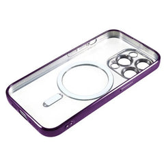 For iPhone 13 Pro 6.1 inch Magnetic Case WANLONFENG Full Protection Electroplated TPU Cover with Tempered Glass - TechGearPal