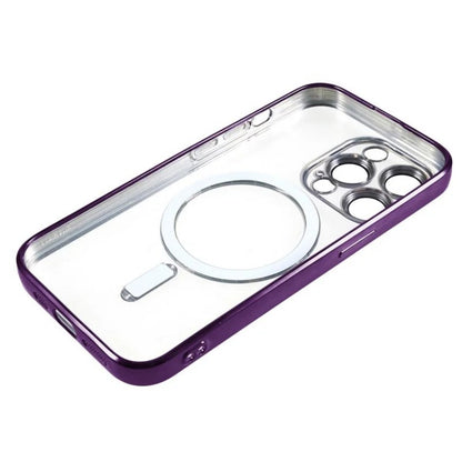 For iPhone 14 Pro Magnetic Case WANLONFENG Electroplated TPU Cover with Lens Film + 2Pcs Tempered Glass - TechGearPal