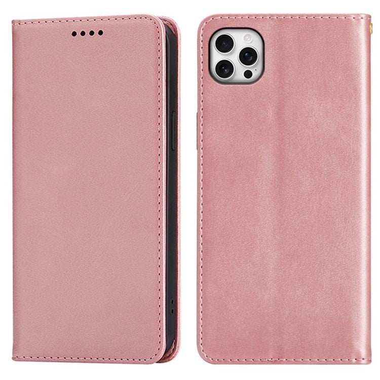 For iPhone 14 Pro Max Case Wallet Calf Texture Leather Phone Cover with Hidden Magnetic Closure - TechGearPal