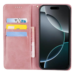 For iPhone 14 Pro Max Case Wallet Calf Texture Leather Phone Cover with Hidden Magnetic Closure - TechGearPal