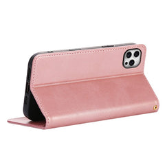 For iPhone 14 Pro Max Case Wallet Calf Texture Leather Phone Cover with Hidden Magnetic Closure - TechGearPal