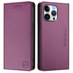 For iPhone 15 Pro Max Leather Case RINACASIS RC01 Phone Cover with RFID Blocking Wallet Stand - TechGearPal