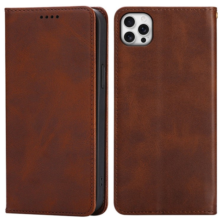 For iPhone 14 Pro Case Wallet Calf Texture Leather Phone Cover with Hidden Magnetic Closure - TechGearPal