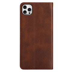 For iPhone 14 Pro Case Wallet Calf Texture Leather Phone Cover with Hidden Magnetic Closure - TechGearPal