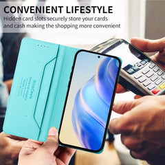 For iPhone 16 Leather Case RINACASIS RC01 Phone Cover with RFID Blocking Wallet Stand - TechGearPal