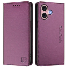 For iPhone 16 Leather Case RINACASIS RC01 Phone Cover with RFID Blocking Wallet Stand - TechGearPal