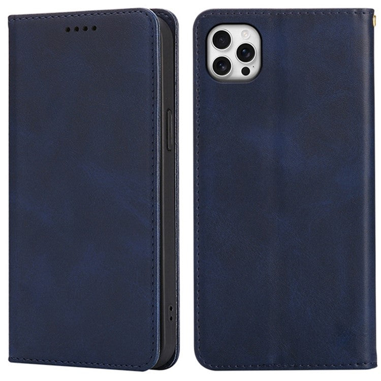 For iPhone 13 Pro Max Case Wallet Calf Texture Leather Phone Cover with Hidden Magnetic Closure - TechGearPal