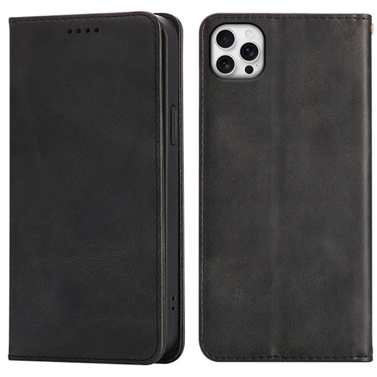 For iPhone 13 Pro Max Case Wallet Calf Texture Leather Phone Cover with Hidden Magnetic Closure - TechGearPal