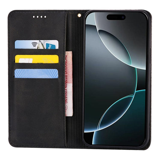 For iPhone 13 Pro Case Wallet Calf Texture Leather Phone Cover with Hidden Magnetic Closure - TechGearPal