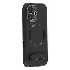 For iPhone 16 Kickstand Case Compatible with MagSafe PC + TPU + PU Phone Back Cover - TechGearPal