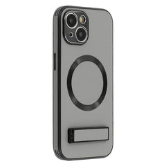 For iPhone 14 Kickstand Case Compatible with MagSafe PC + TPU + PU Phone Back Cover - TechGearPal