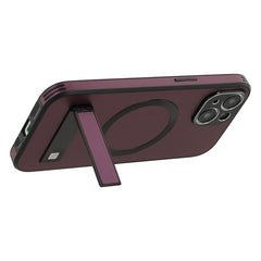 For iPhone 13 Kickstand Case Compatible with MagSafe PC + TPU + PU Phone Back Cover - TechGearPal