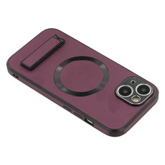For iPhone 13 Kickstand Case Compatible with MagSafe PC + TPU + PU Phone Back Cover - TechGearPal