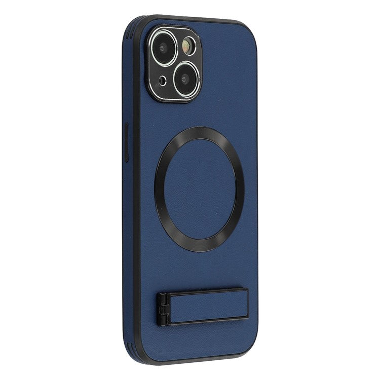 For iPhone 13 Kickstand Case Compatible with MagSafe PC + TPU + PU Phone Back Cover - TechGearPal