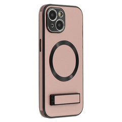 For iPhone 13 Kickstand Case Compatible with MagSafe PC + TPU + PU Phone Back Cover - TechGearPal