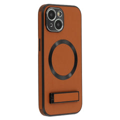 For iPhone 13 Kickstand Case Compatible with MagSafe PC + TPU + PU Phone Back Cover - TechGearPal