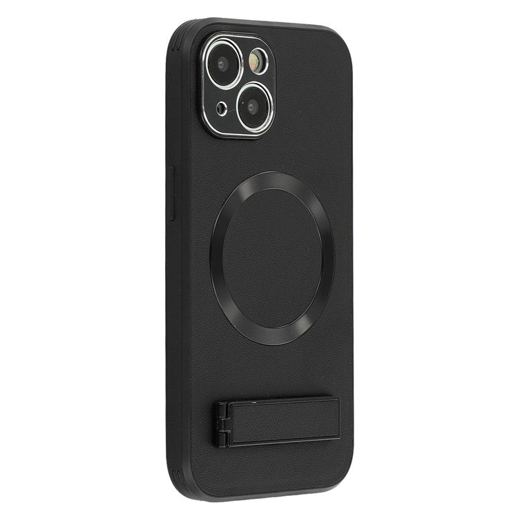 For iPhone 13 Kickstand Case Compatible with MagSafe PC + TPU + PU Phone Back Cover - TechGearPal