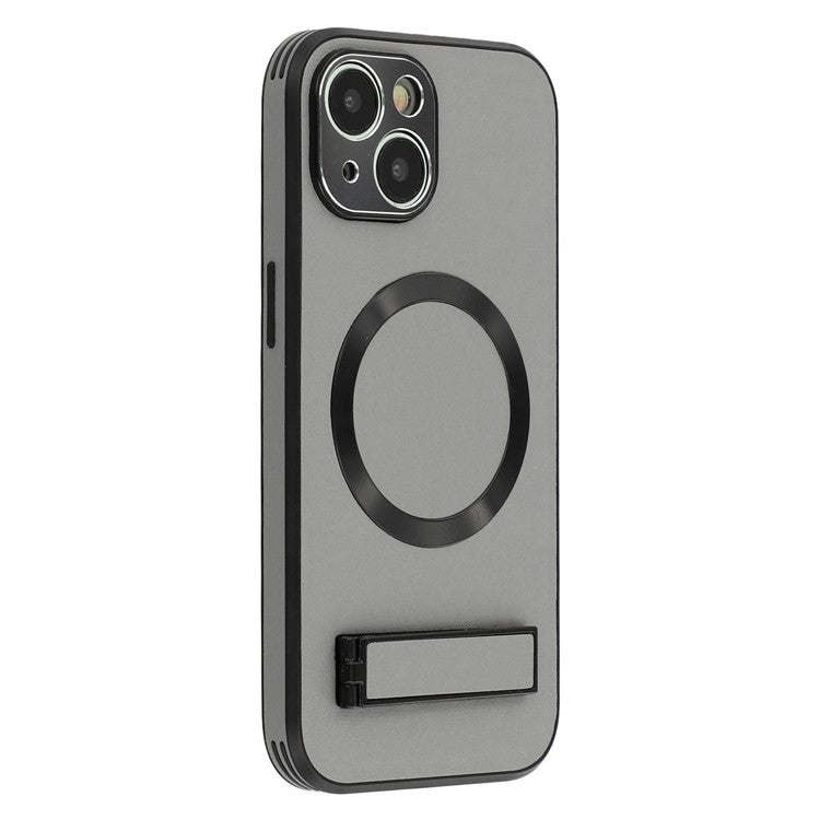 For iPhone 13 Kickstand Case Compatible with MagSafe PC + TPU + PU Phone Back Cover - TechGearPal