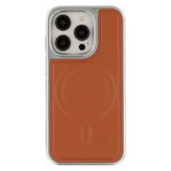 For iPhone 14 Pro Case Compatible with MagSafe Electroplating Edge PU + TPU + PC Phone Back Cover - TechGearPal