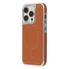For iPhone 14 Pro Case Compatible with MagSafe Electroplating Edge PU + TPU + PC Phone Back Cover - TechGearPal