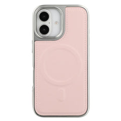 For iPhone 16 Case Compatible with MagSafe Electroplating Edge PU + TPU + PC Phone Back Cover - TechGearPal