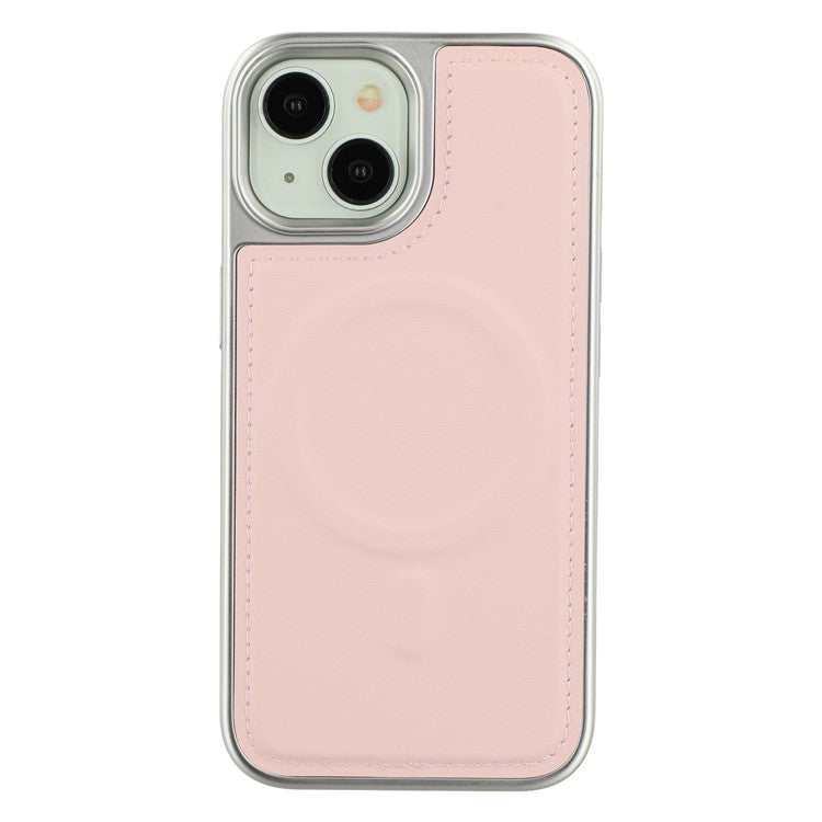 For iPhone 14 / 13 Case Compatible with MagSafe Electroplating Edge PU + TPU + PC Phone Back Cover - TechGearPal