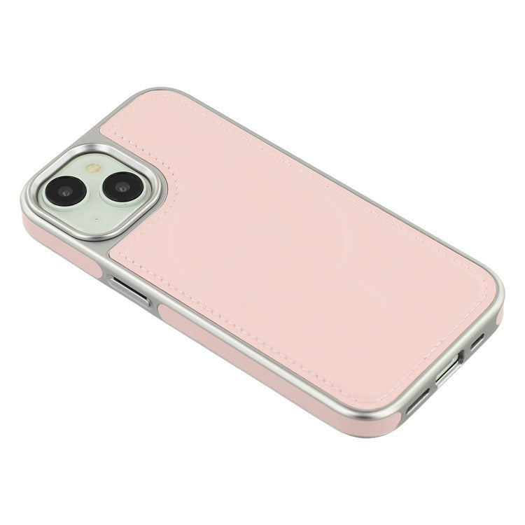 For iPhone 14 / 13 Case Compatible with MagSafe Electroplating Edge PU + TPU + PC Phone Back Cover - TechGearPal