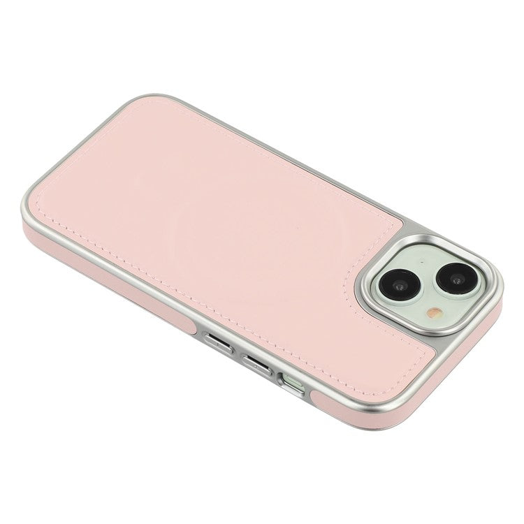 For iPhone 14 / 13 Case Compatible with MagSafe Electroplating Edge PU + TPU + PC Phone Back Cover - TechGearPal