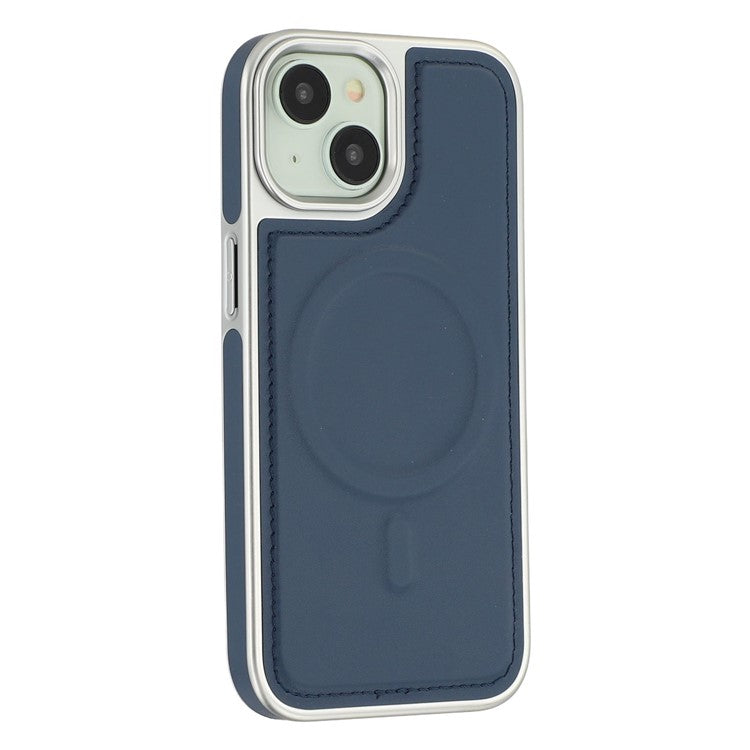 For iPhone 14 / 13 Case Compatible with MagSafe Electroplating Edge PU + TPU + PC Phone Back Cover - TechGearPal