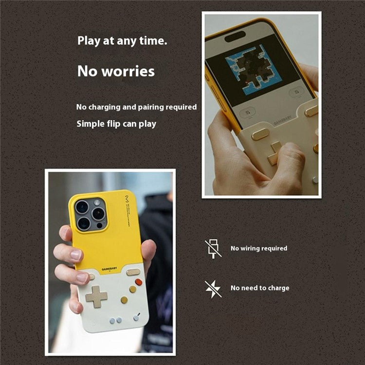 BITMOLAB GAMEBABY For iPhone 16 Pro Max Case Retro Handheld Game Console Design Phone Cover - TechGearPal