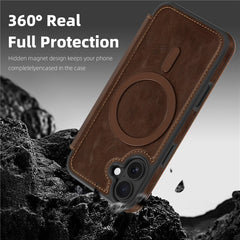 For iPhone 16 Case Compatible with MagSafe RFID Blocking Card Holder Leather Phone Cover - TechGearPal