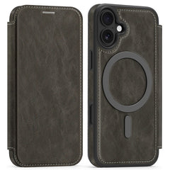 For iPhone 16 Case Compatible with MagSafe RFID Blocking Card Holder Leather Phone Cover - TechGearPal
