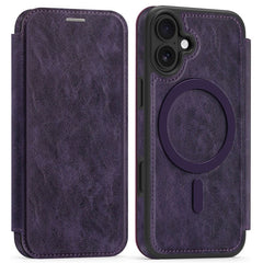 For iPhone 16 Case Compatible with MagSafe RFID Blocking Card Holder Leather Phone Cover - TechGearPal