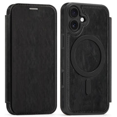 For iPhone 16 Case Compatible with MagSafe RFID Blocking Card Holder Leather Phone Cover - TechGearPal