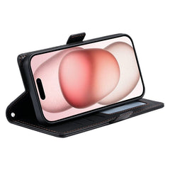 For iPhone 14 Pro Max Leather Case Rhombus Texture Wallet Stand Phone Cover with Wrist Strap - TechGearPal
