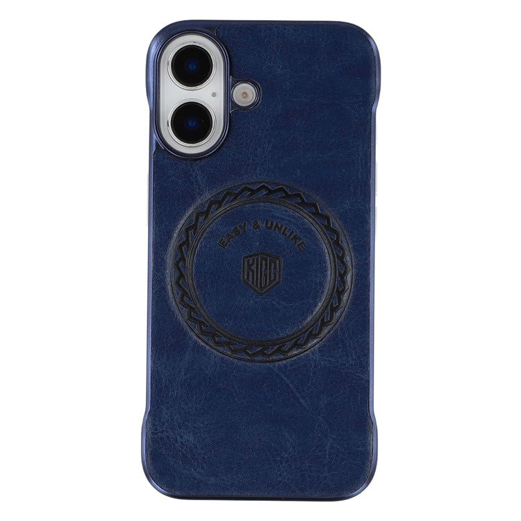 KIGC For iPhone 16 Magnetic Case Electroplating PC + PU Phone Back Cover - TechGearPal